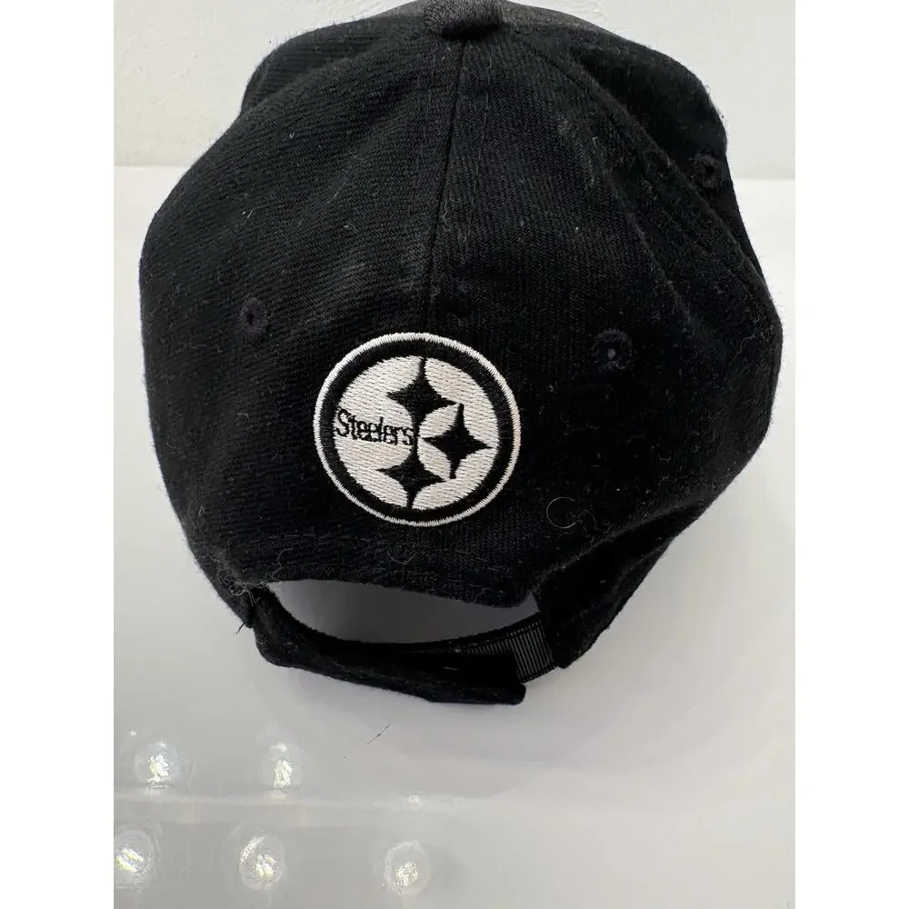 Pittsburgh Steelers New Era 9FORTY Adjustable Youth Hat Black